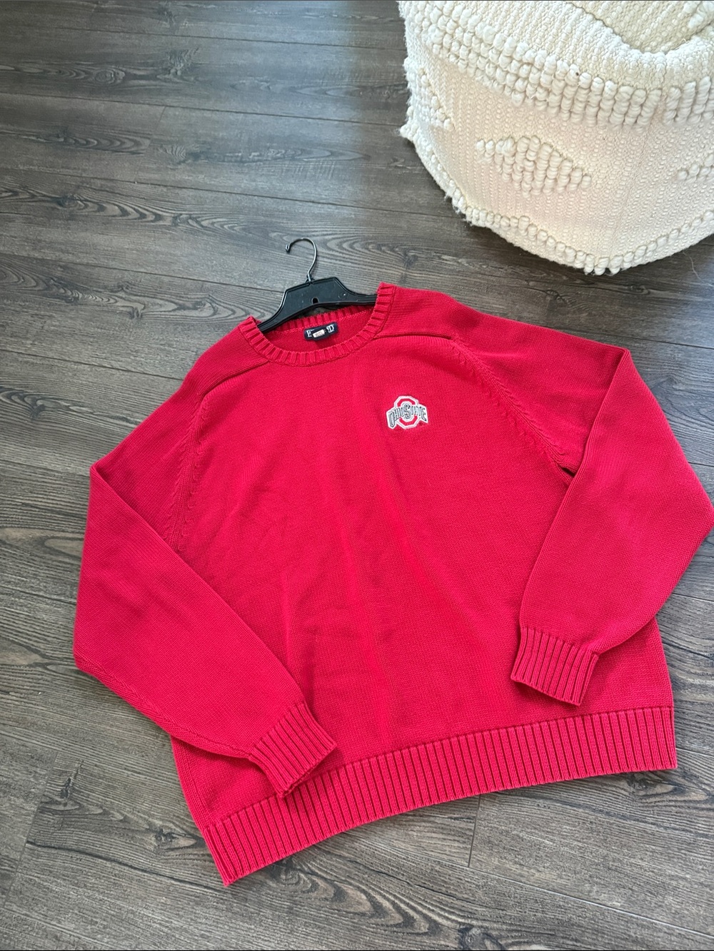 Lands End Gorgeous Mens Red Ohio State Crewneck Sweater XL - Picture 6 of 7